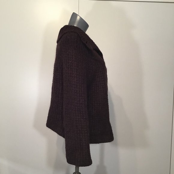 Chattawak Chunky Waffle Knit Button Front Cardigan T2 - Picture 9 of 13